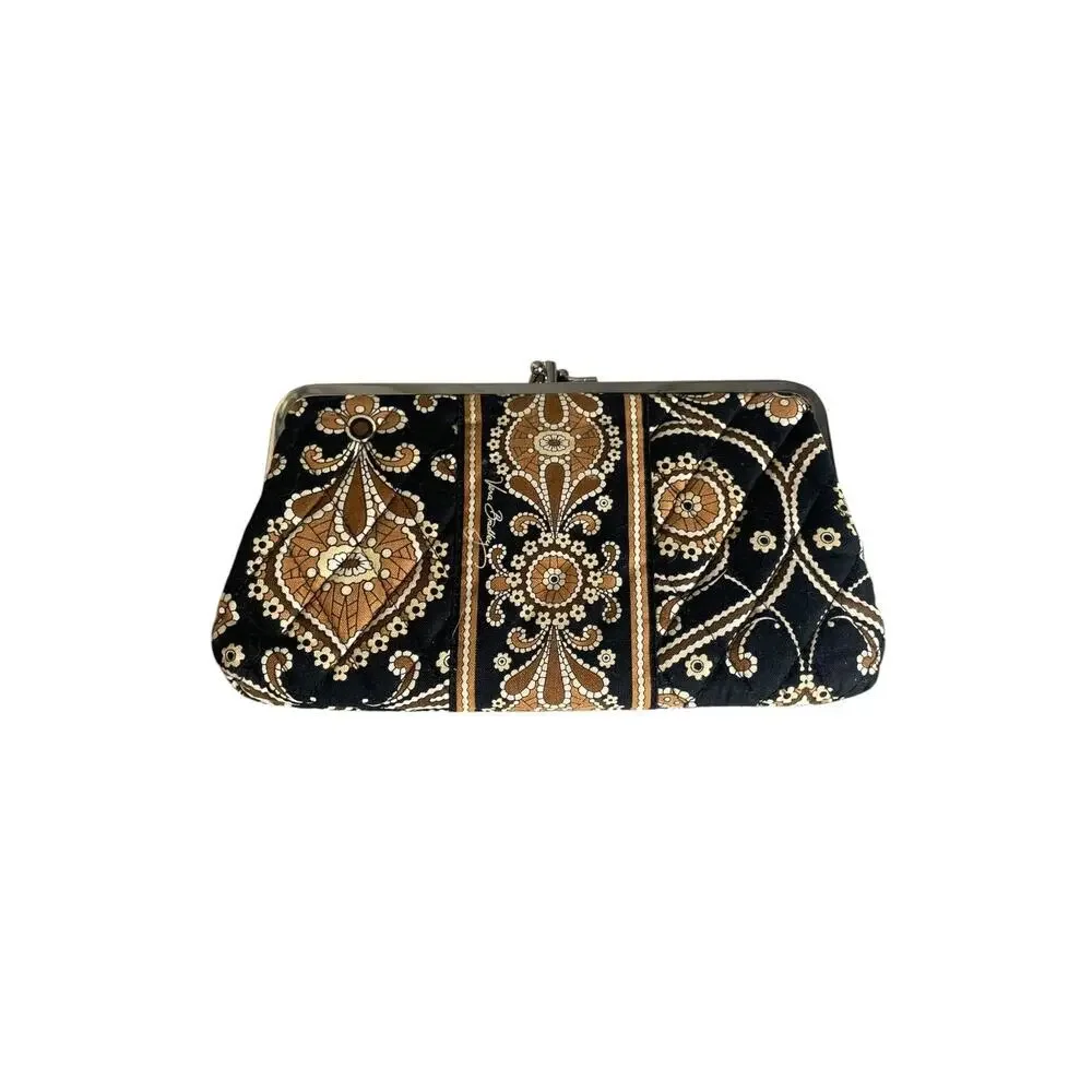 Vera Bradley Women’s Caffe Latte Double Kisslock Wallet